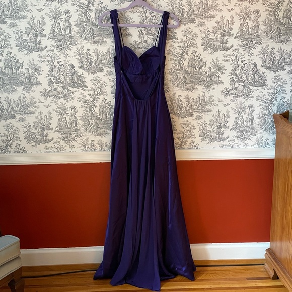 Betsy & Adam Purple Prom Dress - Picture 2 of 8